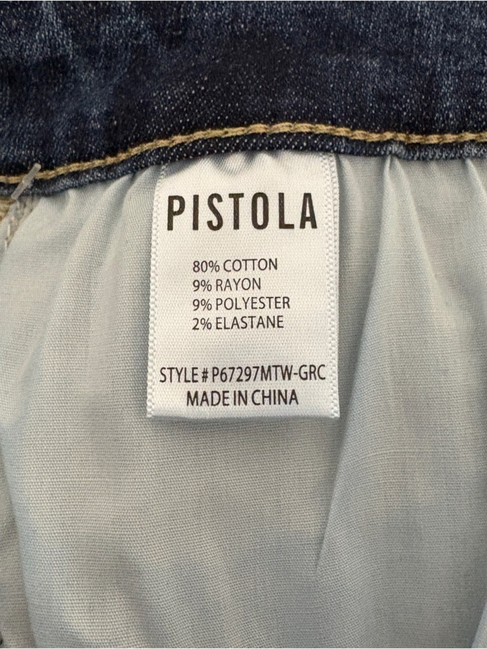 Pistola Alana Blue Crop Straight Leg Jeans - Picture 9 of 16